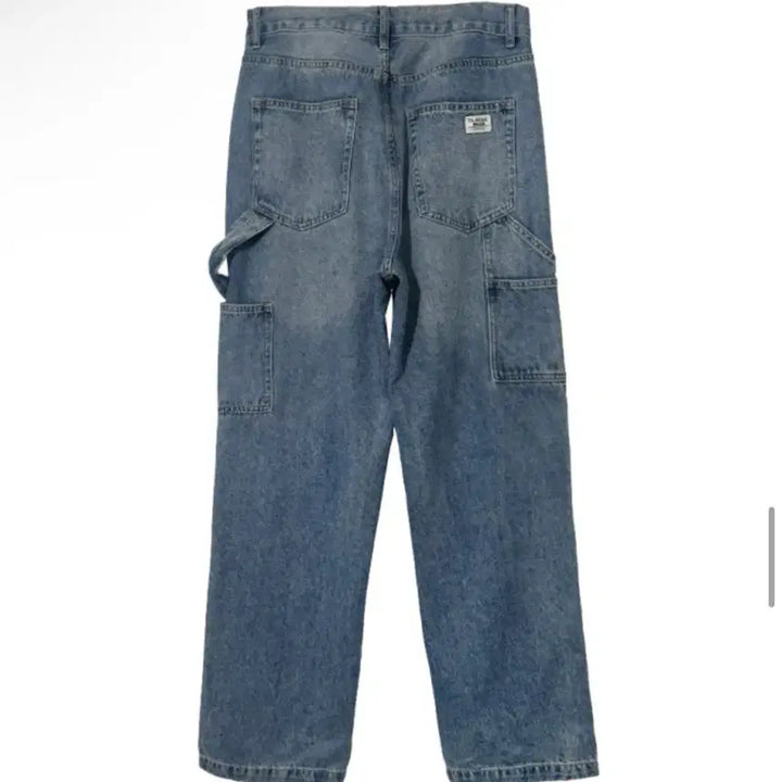 [BUNJANG] Kimahop 51 Cut String Over Denim Wide Jeans / 김아홉 51 절개 스트링 오버 데님 중청 / 와이드팬츠 포켓팬츠 청바지