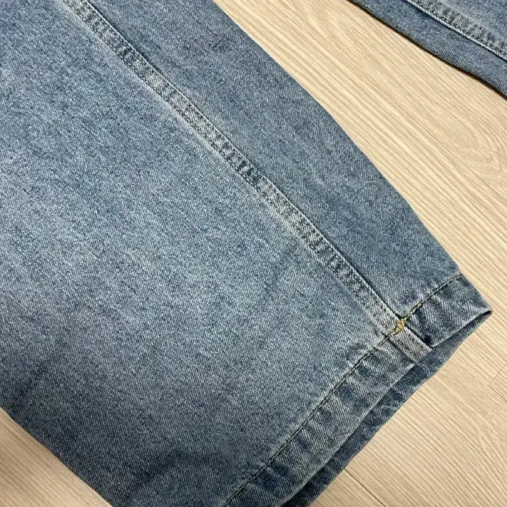 [BUNJANG] Kimahop 51 Cut String Over Denim Wide Jeans / 김아홉 51 절개 스트링 오버 데님 중청 / 와이드팬츠 포켓팬츠 청바지