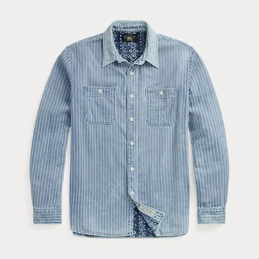 [SOLD OUT] RRL 인디고 더블페이스 워크셔츠 M
