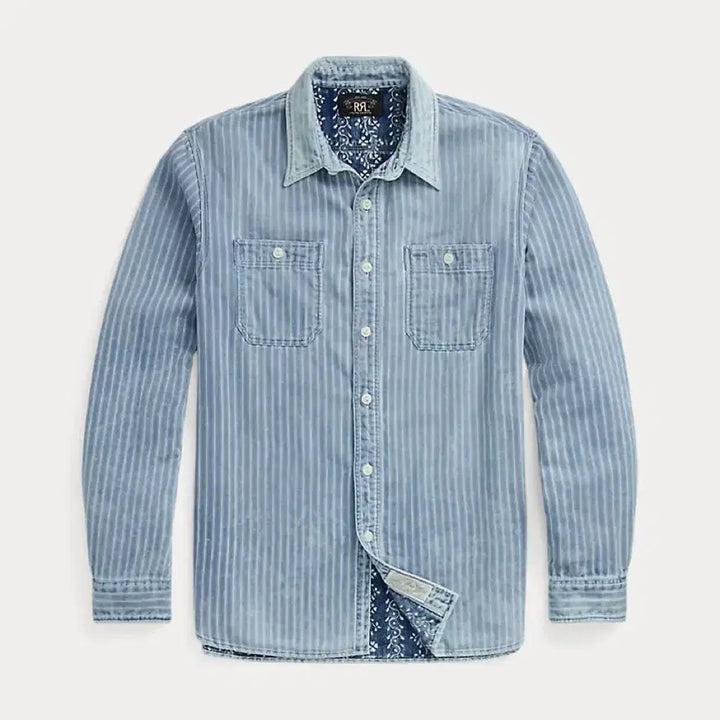 [SOLD OUT] RRL 인디고 더블페이스 워크셔츠 M
