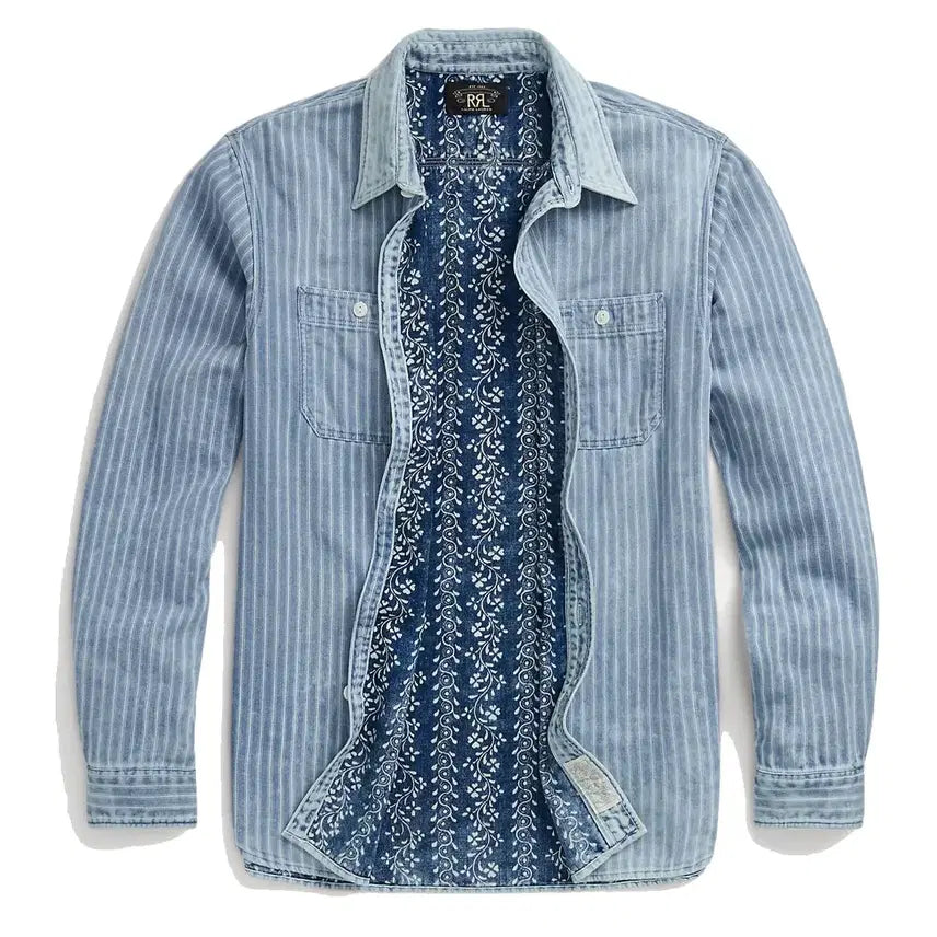 [SOLD OUT] RRL 인디고 더블페이스 워크셔츠 M