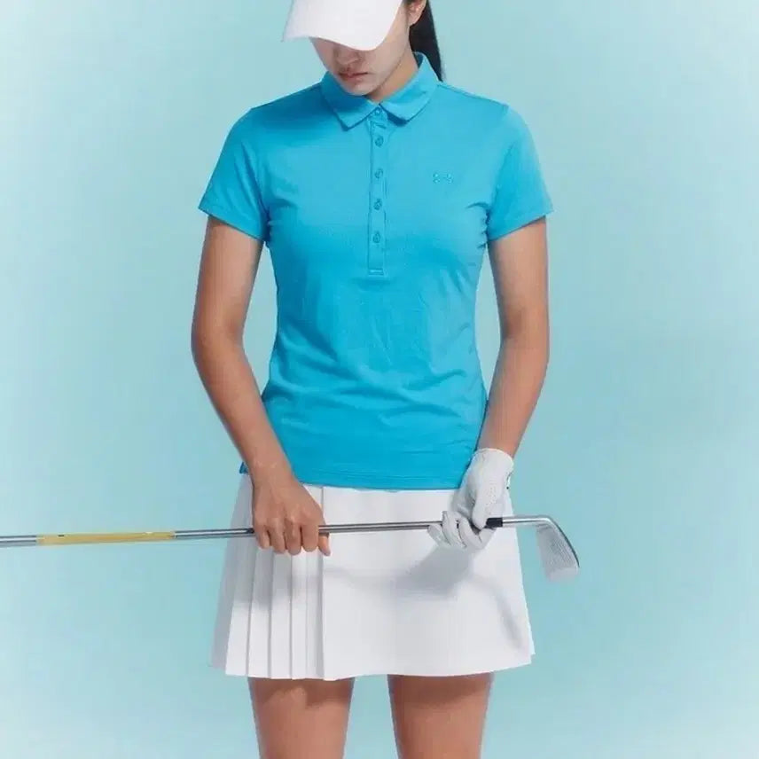 [BUNJANG] Under Armour Golf Blue Polo Shirt / 언더아머골프 / 블루 폴로 85