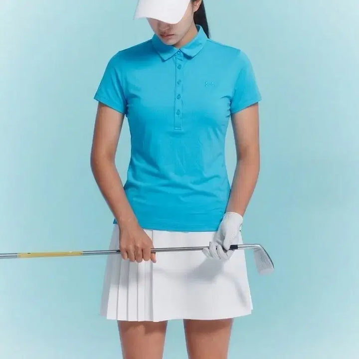 [BUNJANG] Under Armour Golf Blue Polo Shirt / 언더아머골프 / 블루 폴로 85