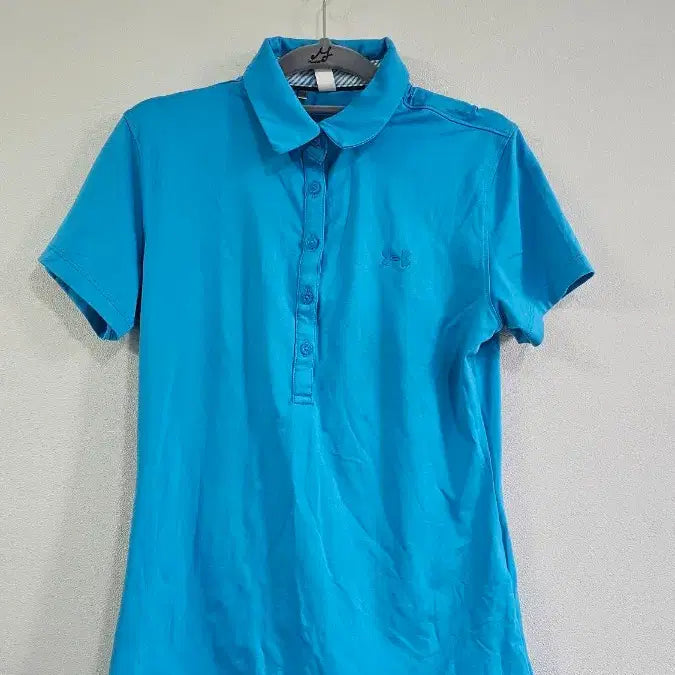 [BUNJANG] Under Armour Golf Blue Polo Shirt / 언더아머골프 / 블루 폴로 85