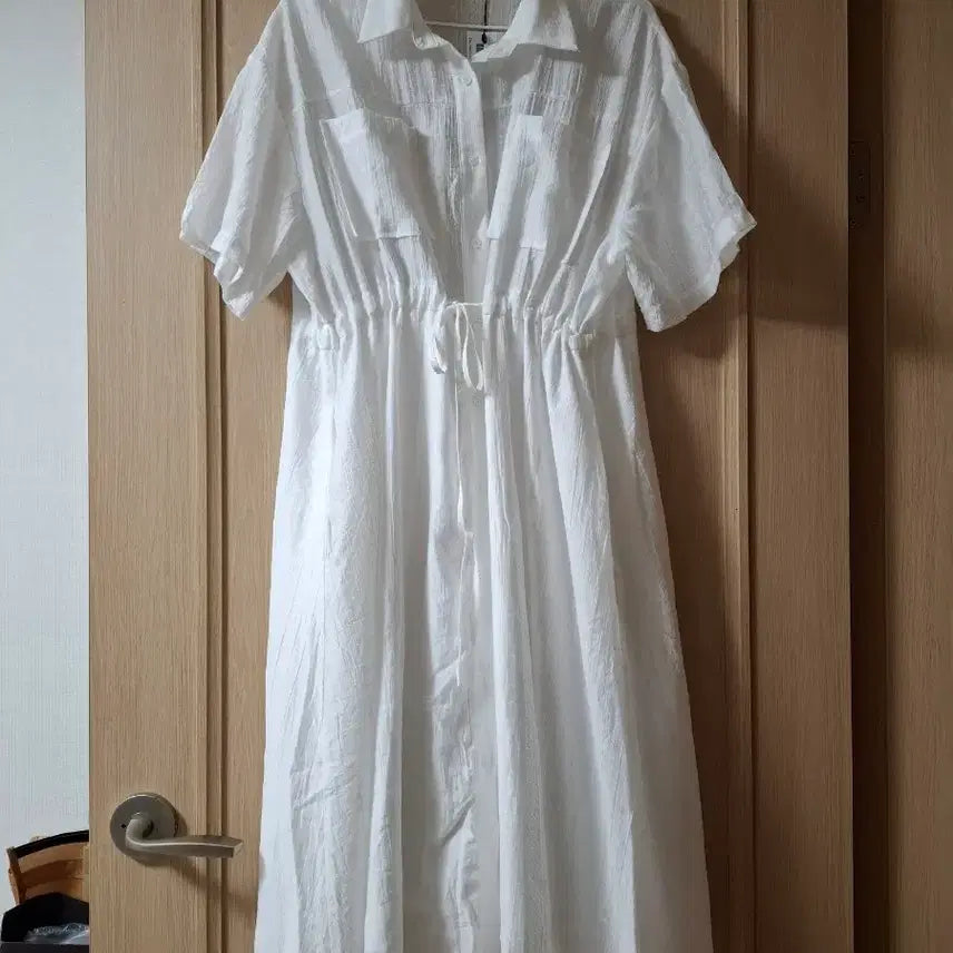 [BUNJANG] White Shirt Dress / 셔츠롱원피스