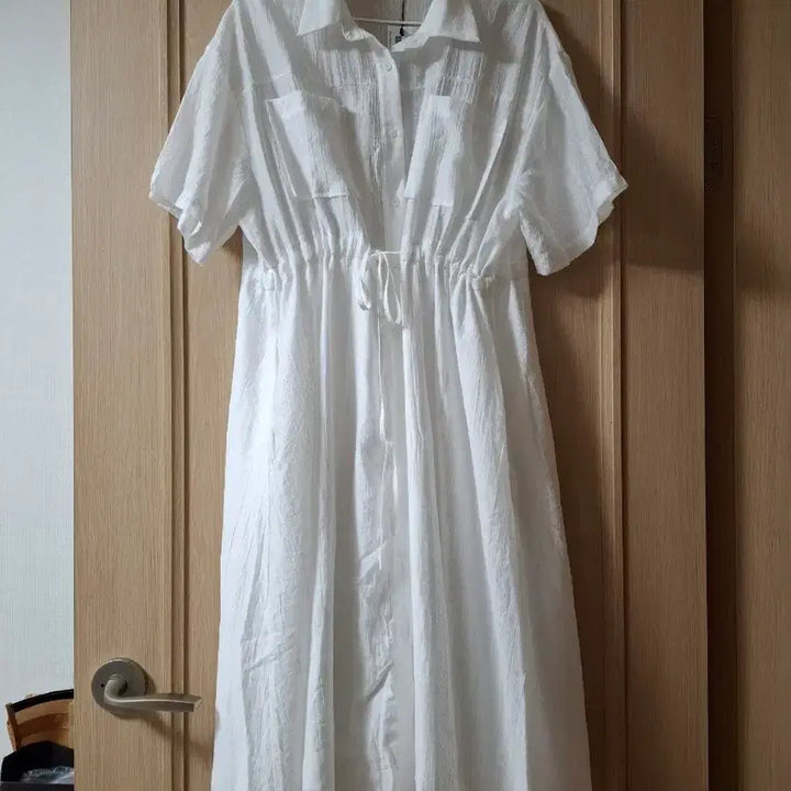 [BUNJANG] White Shirt Dress / 셔츠롱원피스