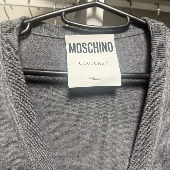 [BUNJANG] Moschino Gray Cardigan / 모스키노 가디건 그레이