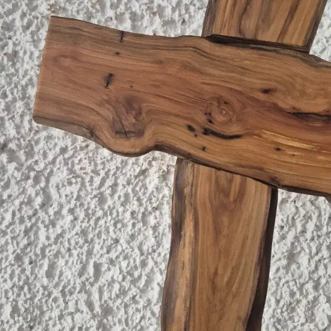 [BUNJANG] Handcrafted Wooden Cross Sculpture / 원목 십자가 나무 조형물