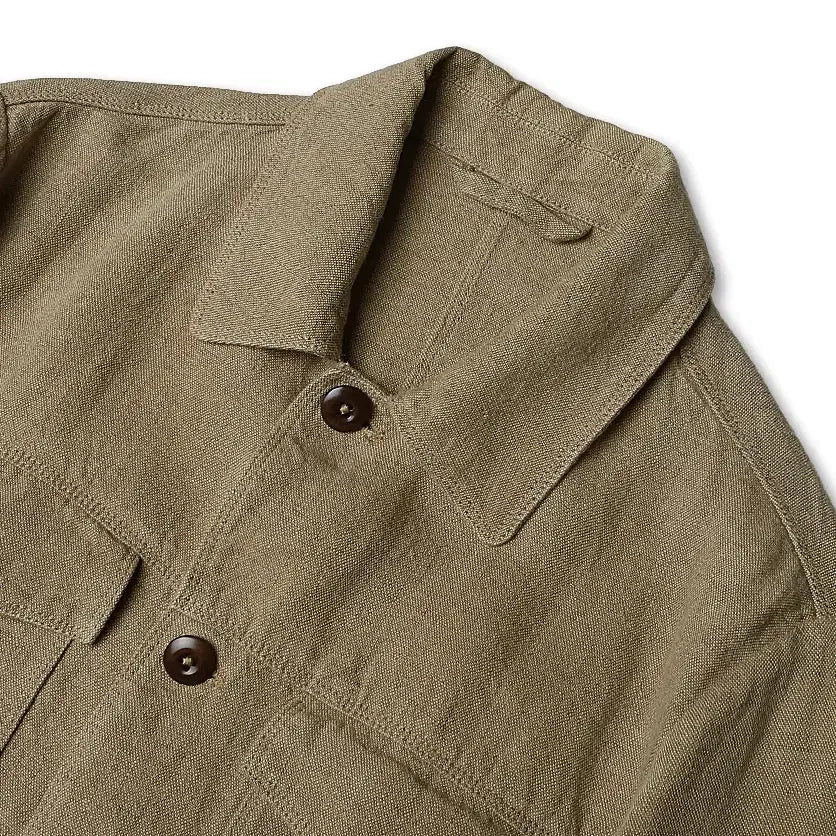 [BUNJANG] Montedoro Lino Linen Italian Trucker Jacket / 몬테도로 [Montedoro] 리노 린넨 이태리 슬로웨어 트러커 자켓