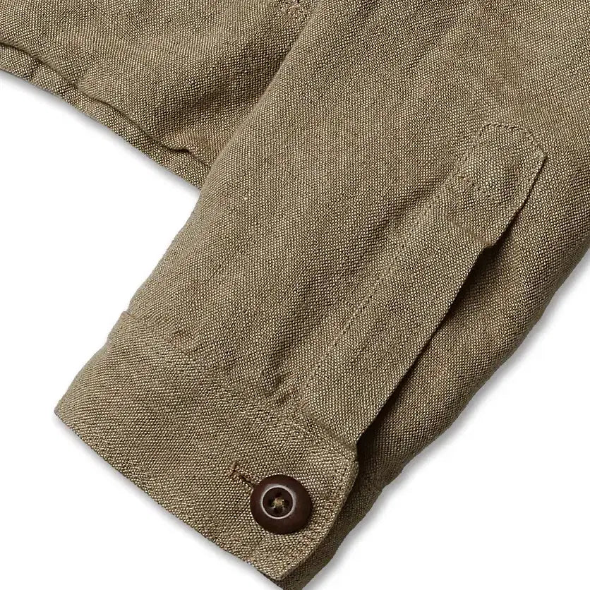 [BUNJANG] Montedoro Lino Linen Italian Trucker Jacket / 몬테도로 [Montedoro] 리노 린넨 이태리 슬로웨어 트러커 자켓