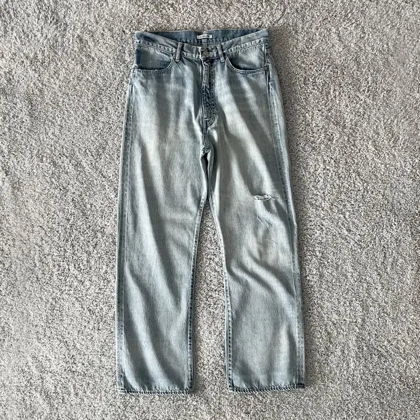 [BUNJANG] Orrery Selvage Faded Light Denim Pants Light Indigo / 오라리 셀비지 페이디드 라이트 데님 팬츠 라이트 인디고 30