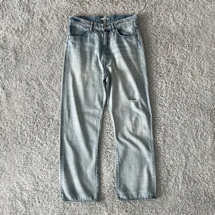 [BUNJANG] Orrery Selvage Faded Light Denim Pants Light Indigo / 오라리 셀비지 페이디드 라이트 데님 팬츠 라이트 인디고 30