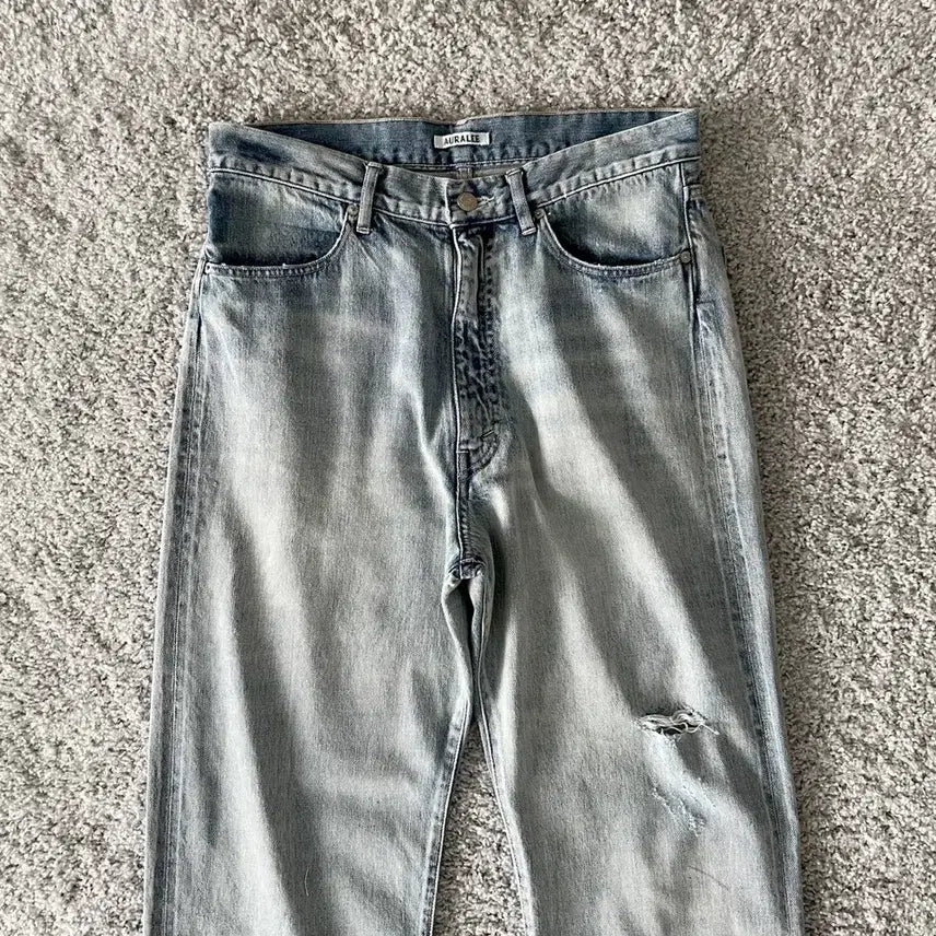 [BUNJANG] Orrery Selvage Faded Light Denim Pants Light Indigo / 오라리 셀비지 페이디드 라이트 데님 팬츠 라이트 인디고 30