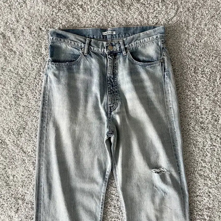 [BUNJANG] Orrery Selvage Faded Light Denim Pants Light Indigo / 오라리 셀비지 페이디드 라이트 데님 팬츠 라이트 인디고 30