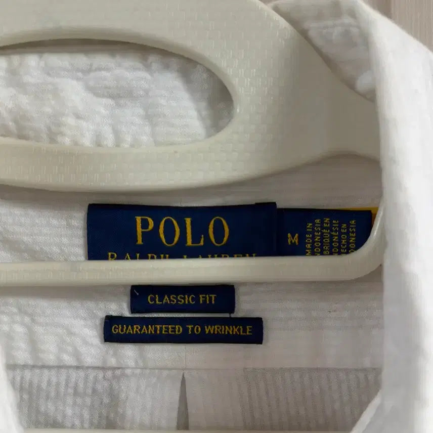[BUNJANG] Polo Ralph Lauren Seersucker Short Sleeve Shirt / 폴로 랄프로렌 시어서커 반팔 셔츠 화이트 M