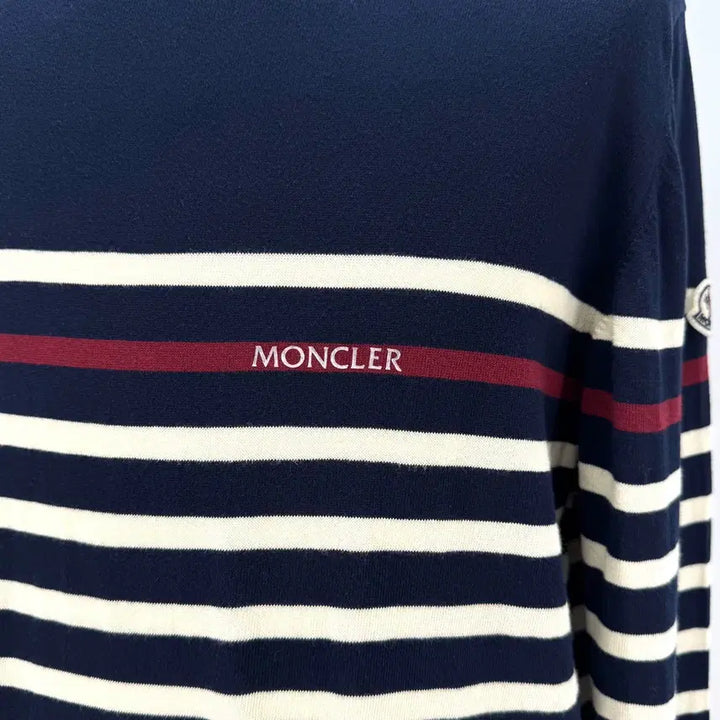 [BUNJANG] Moncler Striped Knit Sweater Navy / [XL사이즈] 몽클레어 스트라이프 니트 네이비