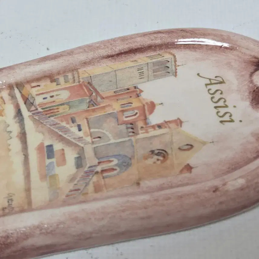 [BUNJANG] Antique Ceramic Holy Water Font with Assisi Catholic Design / 수입 앤틱 성수대 도자기 아시시 가톨릭 도자기 성수대
