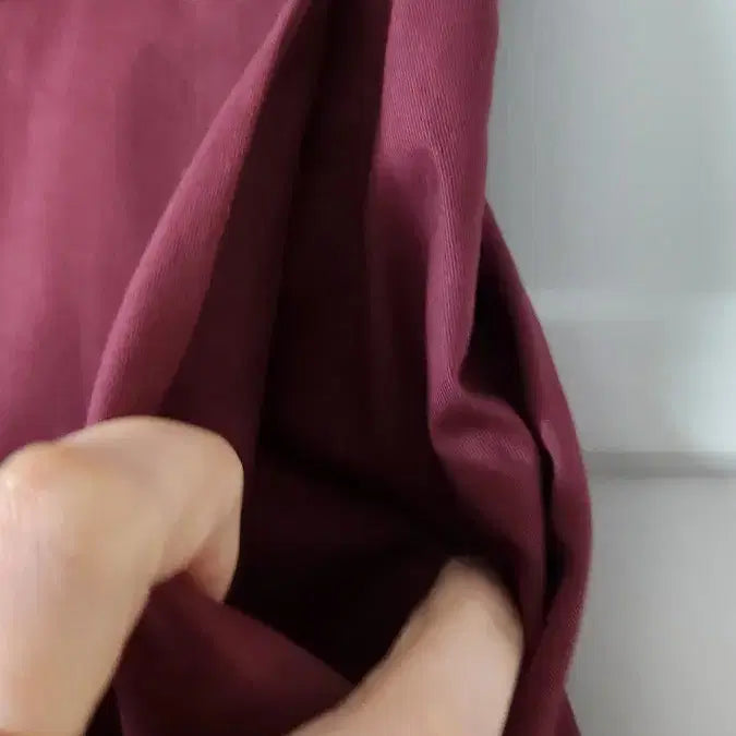 [BUNJANG] Wide Pleated Long Skirt Burgundy / 와이드 플리츠 롱스커트 버건디 새상품