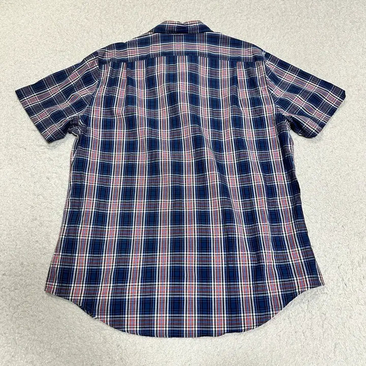 [BUNJANG] Lacoste Checkered Short Sleeve Shirt (Size 105) / 라코스테 반팔 체크 셔츠 남방 105