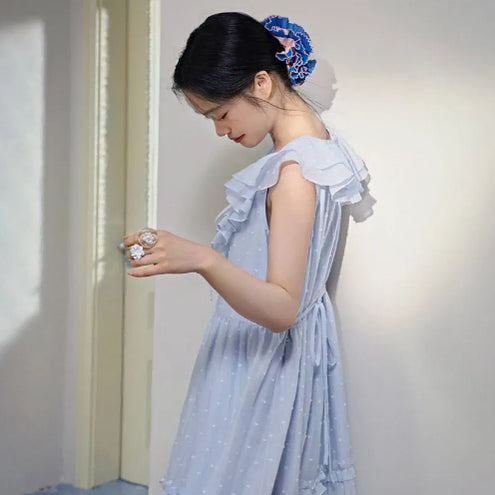 [BUNJANG] KUOSE Ruffle V-neck Dress S / 쿠오세 러플 브이넥 원피스 S KUOSE