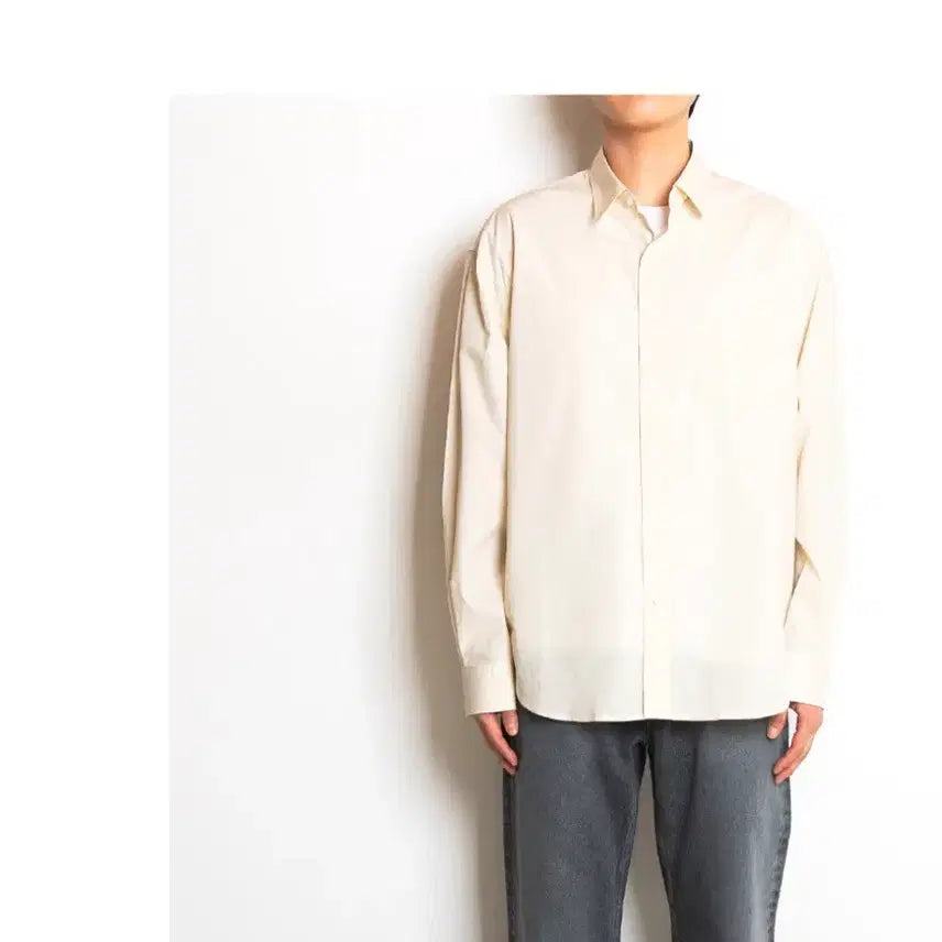 [BUNJANG] Steady Every Wear Light Relaxed Shirt Cream / [3] 스테디에브리웨어(sew) 라이트 릴렉스드 셔츠 크림