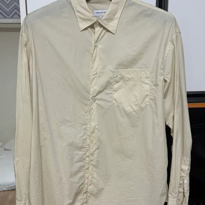 [BUNJANG] Steady Every Wear Light Relaxed Shirt Cream / [3] 스테디에브리웨어(sew) 라이트 릴렉스드 셔츠 크림