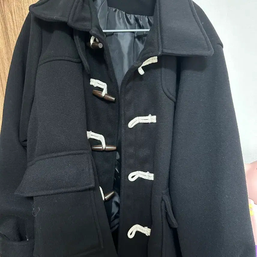 [BUNJANG] Black Duffle Coat / 블랙 떡볶이 코트