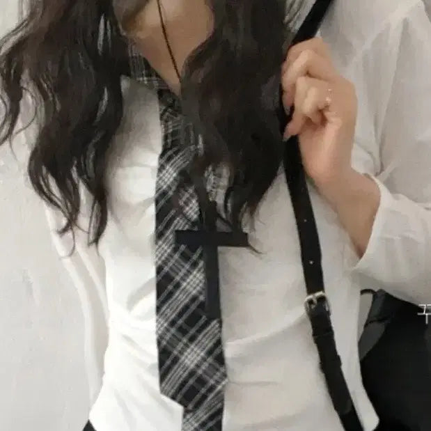[BUNJANG] Geek Chic Shirred Shirt / 일체형 셔츠 스나계 지뢰계 긱시크 셔링 갸루 셔츠