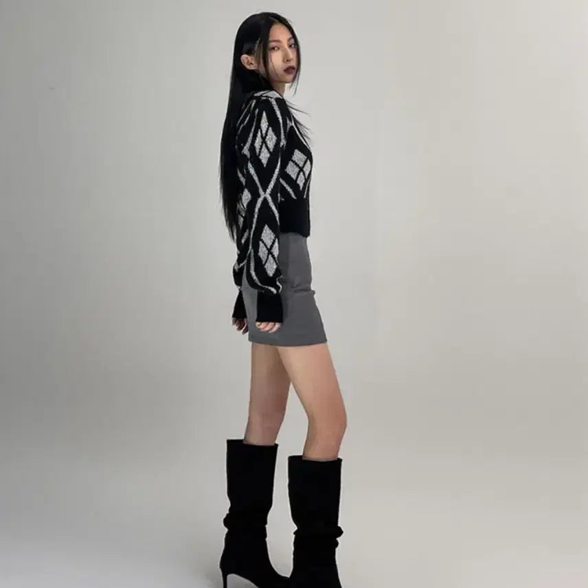 [BUNJANG] Blackup Nomb Wool Crop Cardigan / 블랙업 놈브 울 크롭가디건