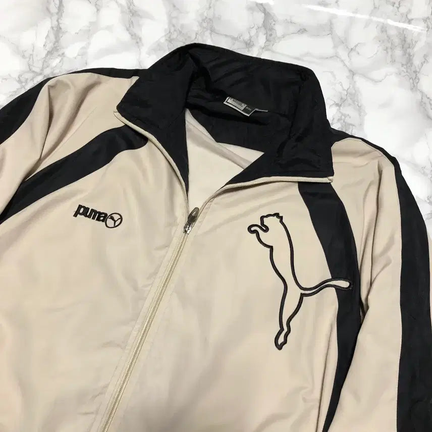 [BUNJANG] Puma 90s Old School Big Logo Windbreaker Jacket / 90s 푸마 올드스쿨 빅로고 바람막이 자켓