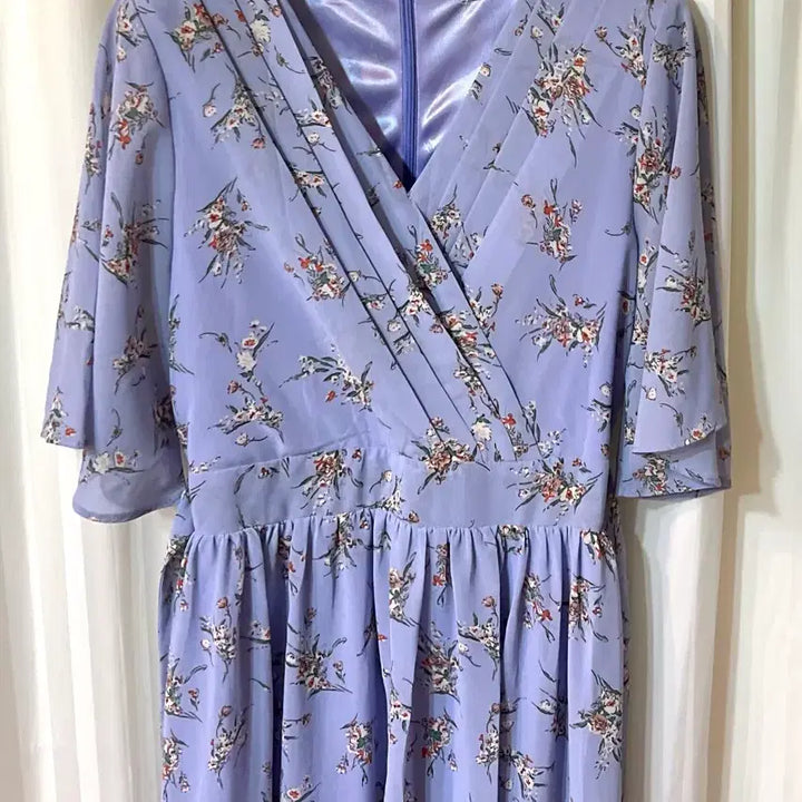 [BUNJANG] Lili &amp; Co Floral Chiffon Long Dress / 리리앤코 꽃무늬 쉬폰 롱 원피스 44-55 거의새것