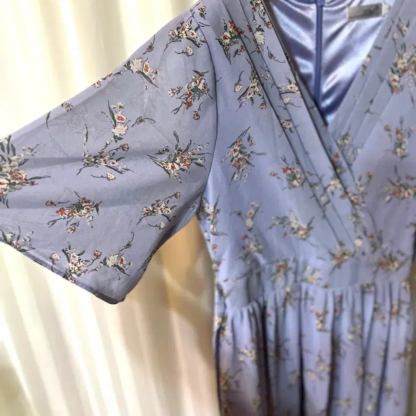[BUNJANG] Lili &amp; Co Floral Chiffon Long Dress / 리리앤코 꽃무늬 쉬폰 롱 원피스 44-55 거의새것