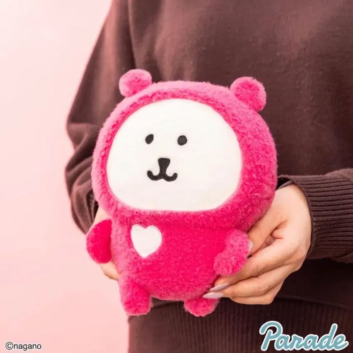 [BUNJANG] Nagano Nongdamgom Heart Pajamas Plush Doll / 마지막 1개 남음!! [한정판] 나가노_뽀송뽀송 러브 농담곰 중형 인형