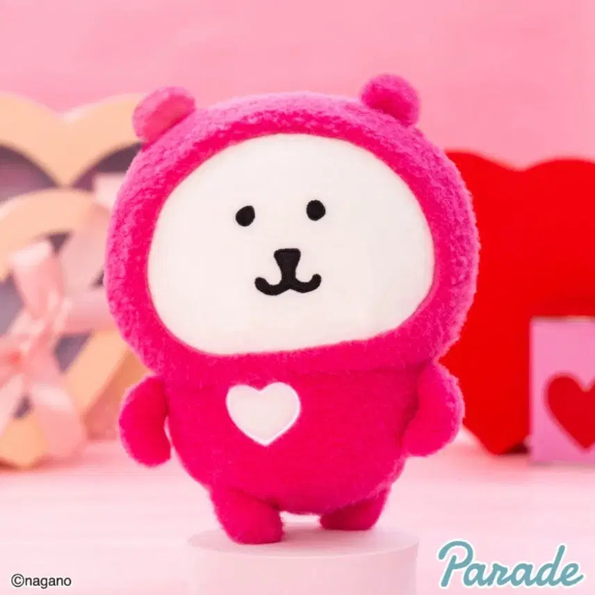[BUNJANG] Nagano Nongdamgom Heart Pajamas Plush Doll / 마지막 1개 남음!! [한정판] 나가노_뽀송뽀송 러브 농담곰 중형 인형