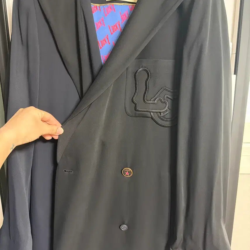 [BUNJANG] Lucky Chouette Black and Navy Jacket / 럭키슈에뜨 블랙 자켓