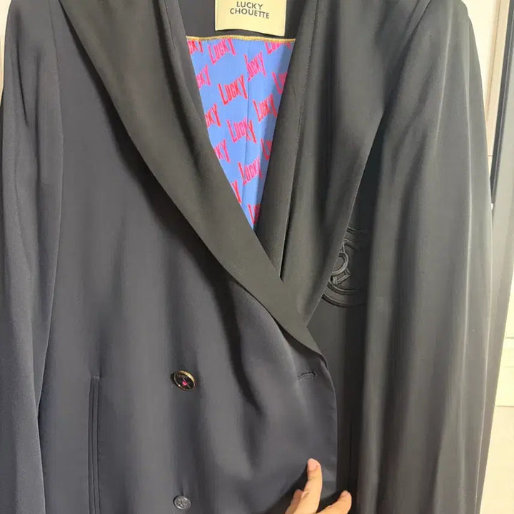 [BUNJANG] Lucky Chouette Black and Navy Jacket / 럭키슈에뜨 블랙 자켓