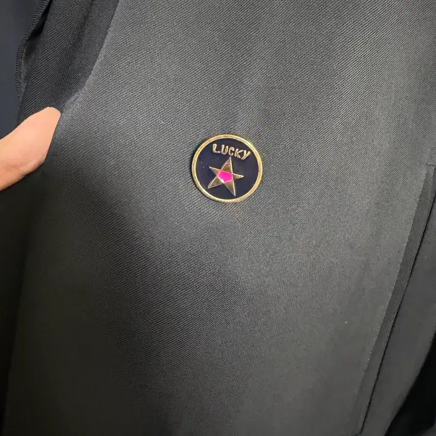 [BUNJANG] Lucky Chouette Black and Navy Jacket / 럭키슈에뜨 블랙 자켓
