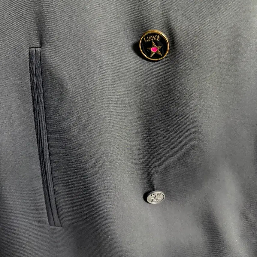 [BUNJANG] Lucky Chouette Black and Navy Jacket / 럭키슈에뜨 블랙 자켓