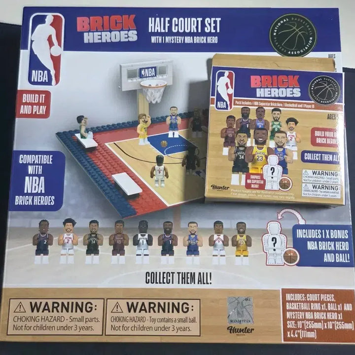 [BUNJANG] NBA Brick Heroes Half Court Set + Single Figure Bundle / NBA Brick Heroes 하프코트 세트 + 단일 피규어