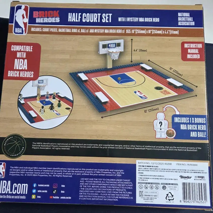 [BUNJANG] NBA Brick Heroes Half Court Set + Single Figure Bundle / NBA Brick Heroes 하프코트 세트 + 단일 피규어
