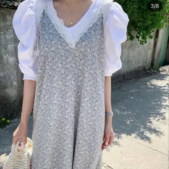 [SOLD OUT] (가격내림끝)바이씨니 꽃잎 뷔스티에 원피스