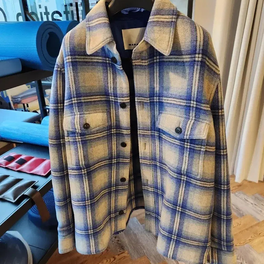 [SOLD OUT] 이자벨마랑 케르본 체크 셔츠 자켓 XL 블루 새상품 판매합니다~!!!