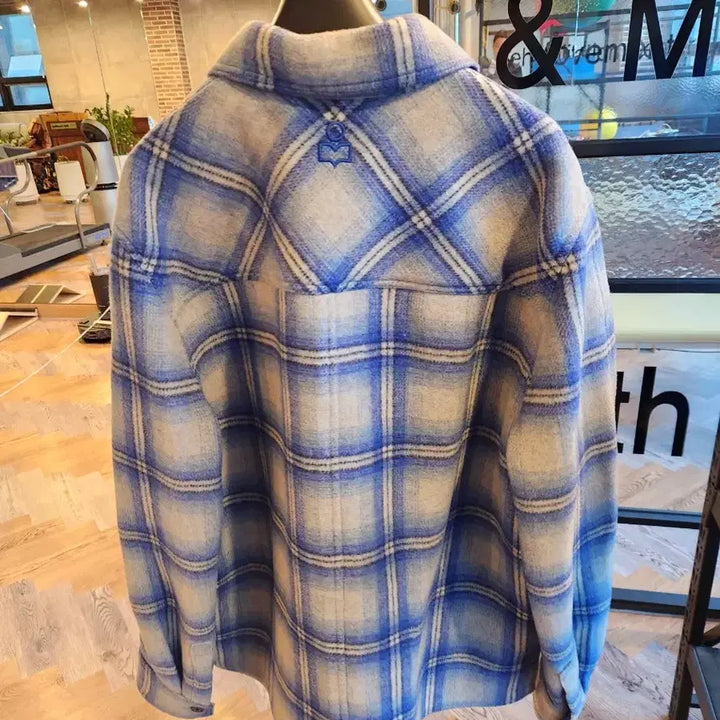 [SOLD OUT] 이자벨마랑 케르본 체크 셔츠 자켓 XL 블루 새상품 판매합니다~!!!