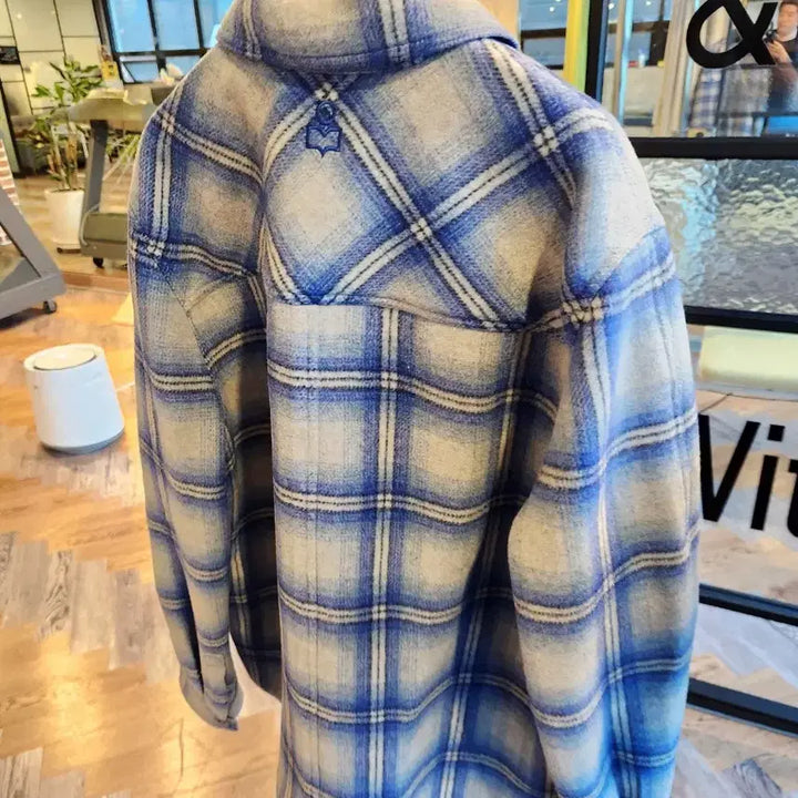 [SOLD OUT] 이자벨마랑 케르본 체크 셔츠 자켓 XL 블루 새상품 판매합니다~!!!