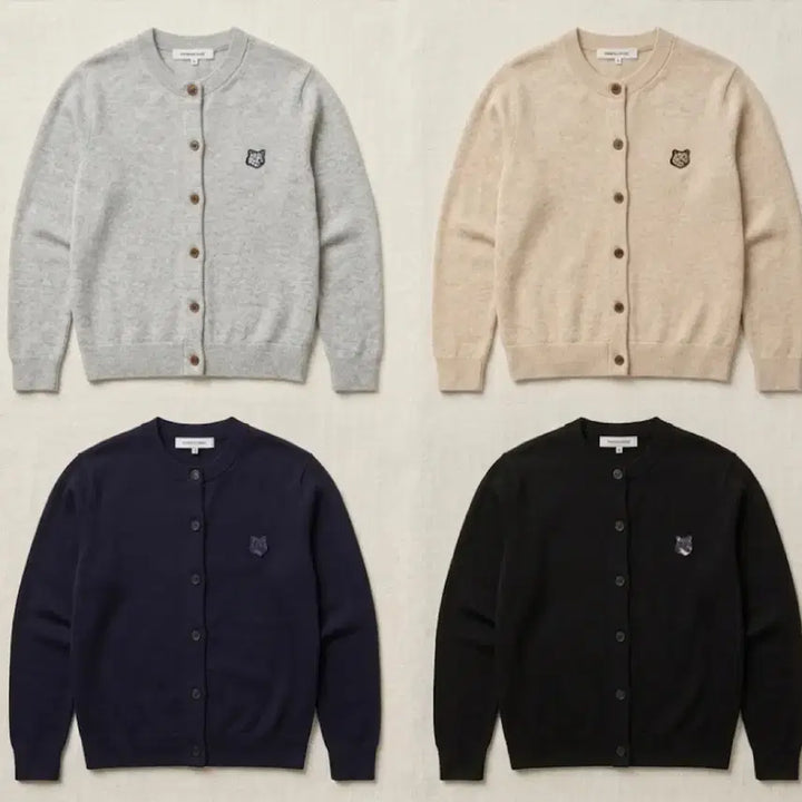 [SOLD OUT] 메종키츠네 여성 폭스패치 레귤러 가디건 4Color 정품 새상품 S~XL