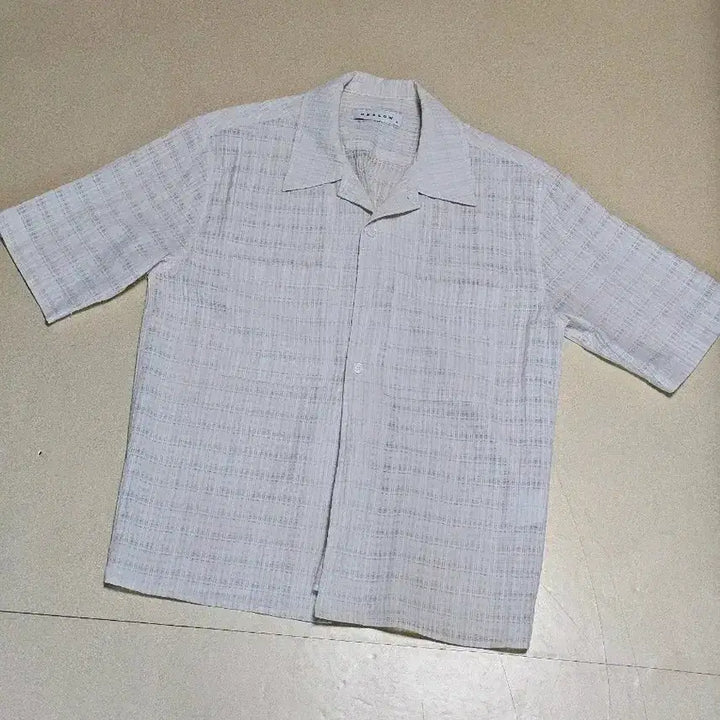 [BUNJANG] Beslow Check Half Shirt Cream M / [비슬로우] 체크 하프 셔츠 크림 M
