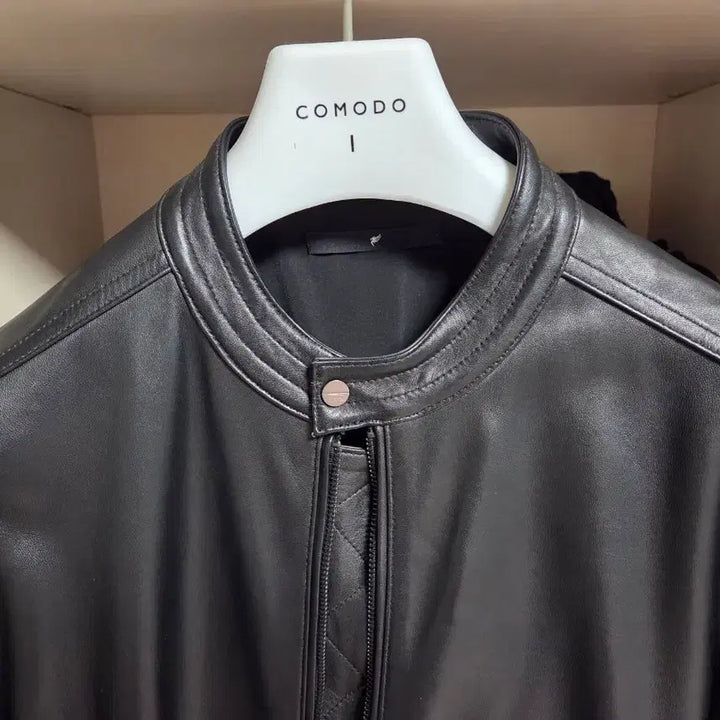 [BUNJANG] Comodo Black Lambskin Blouson Jacket / 코모도 블랙 양가죽 블루종 자켓 105