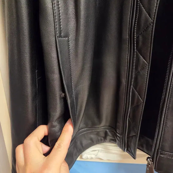 [BUNJANG] Comodo Black Lambskin Blouson Jacket / 코모도 블랙 양가죽 블루종 자켓 105