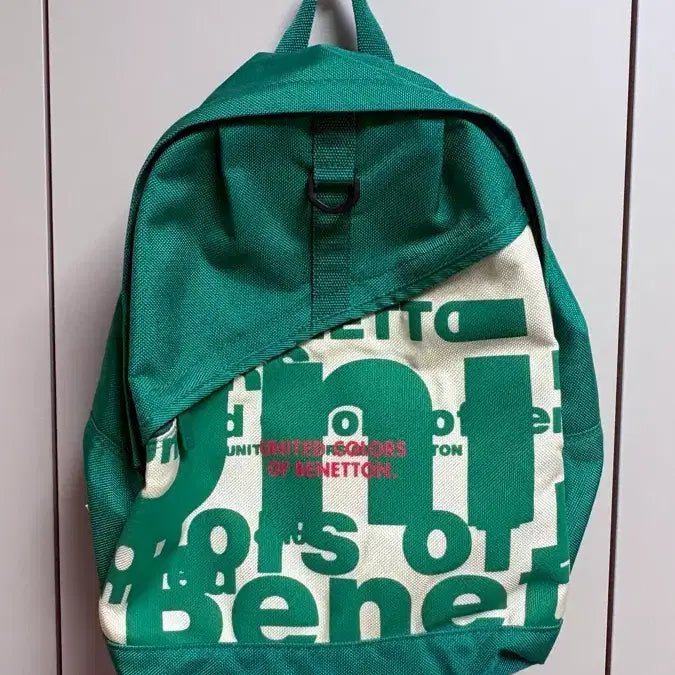 [BUNJANG] Benetton Vintage Green Backpack / 빈티지 베네통 그린 백팩 가방