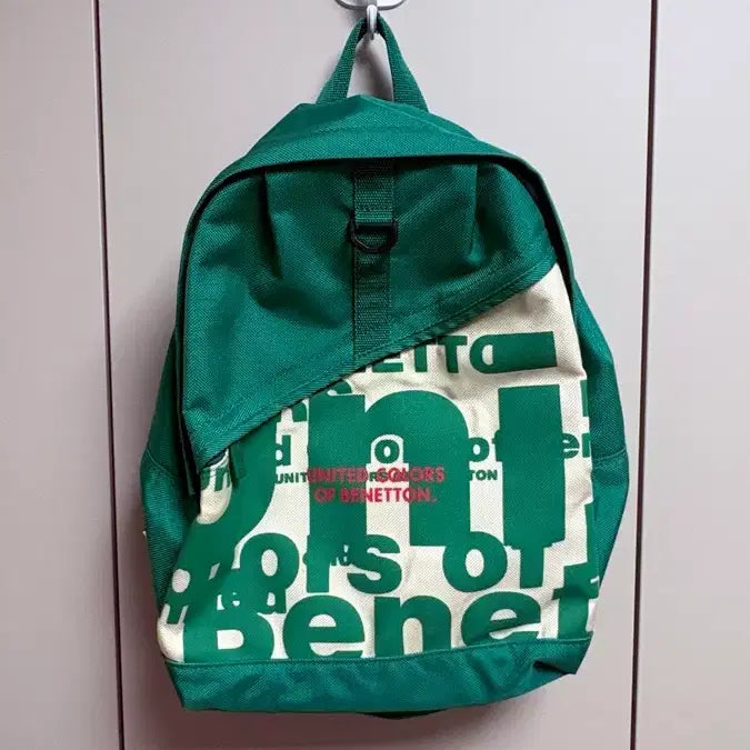 [BUNJANG] Benetton Vintage Green Backpack / 빈티지 베네통 그린 백팩 가방
